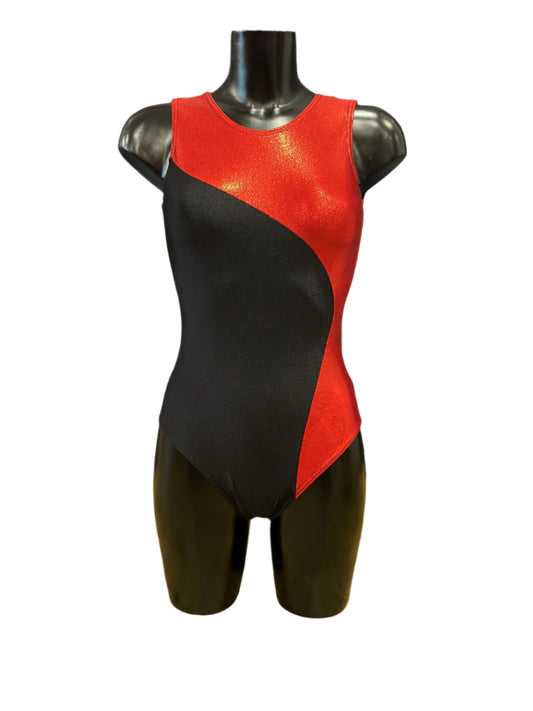 Jenetex Black & Red Glitz Leotard