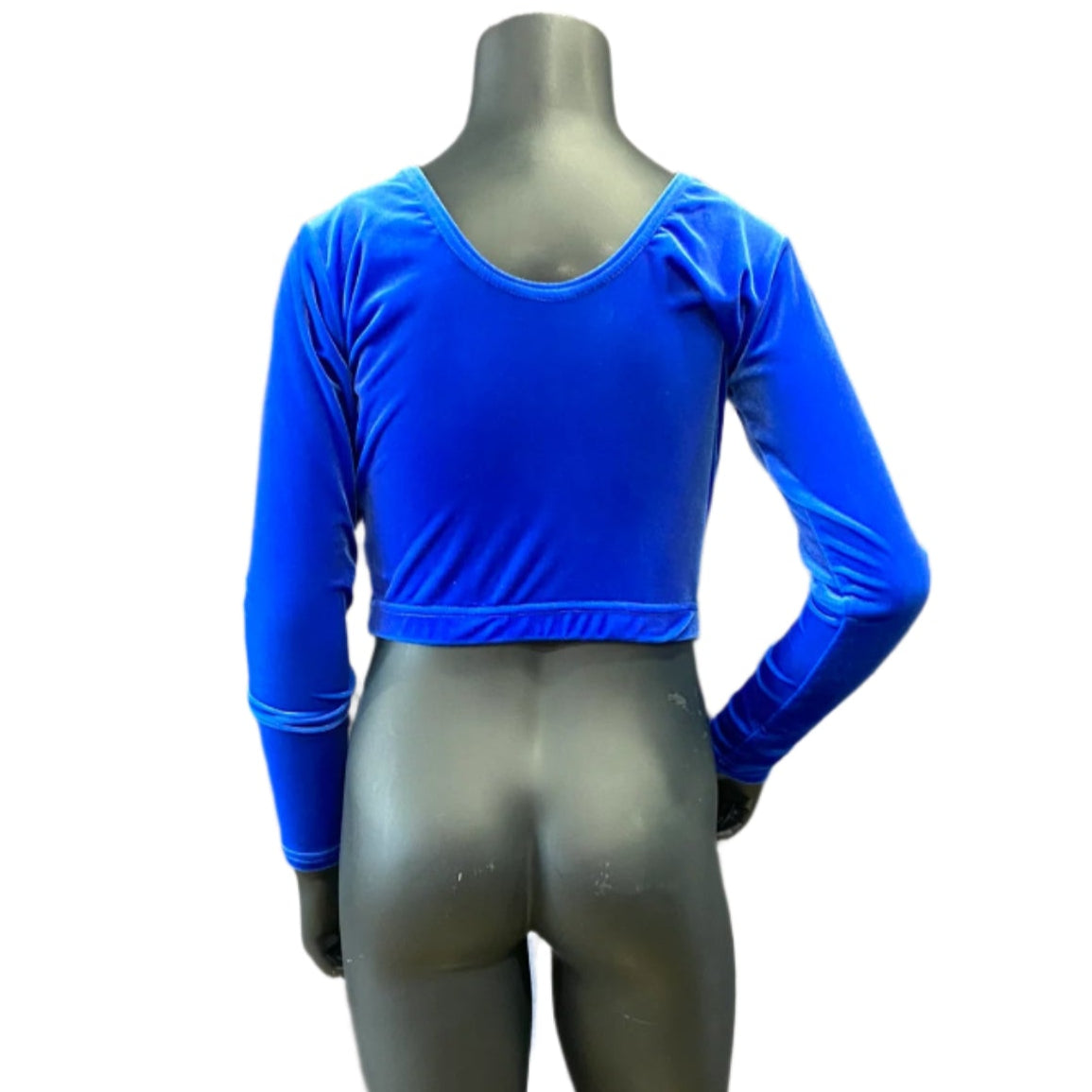 Jenetex Smooth Velour Long Sleeve Crop Top