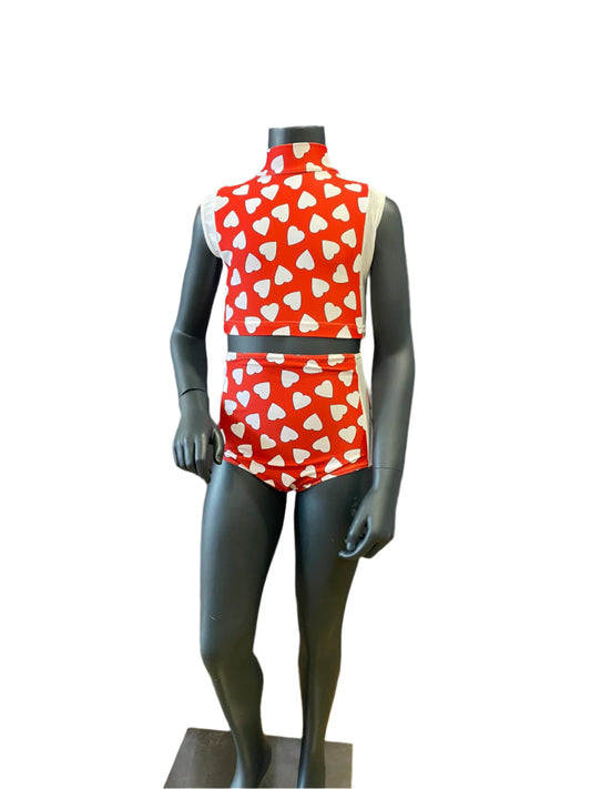 Jenetex Heart Motif Two Piece Set