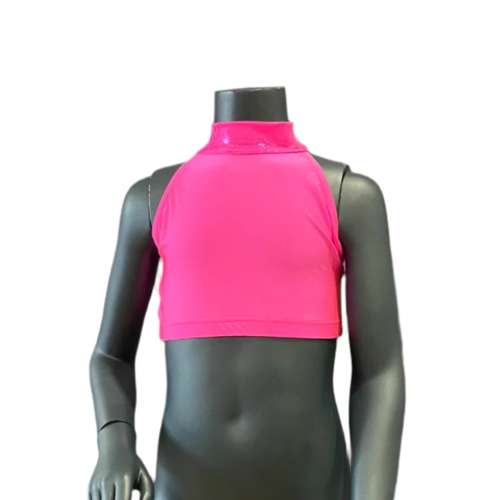 Jenetex Nylon Lycra Strappy Back Crop Top