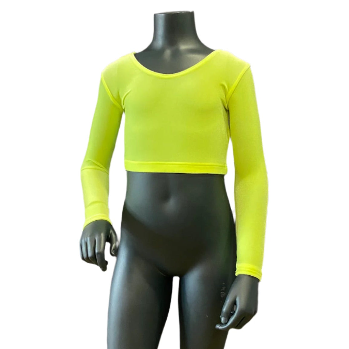 Jenetex Smooth Velour Long Sleeve Crop Top