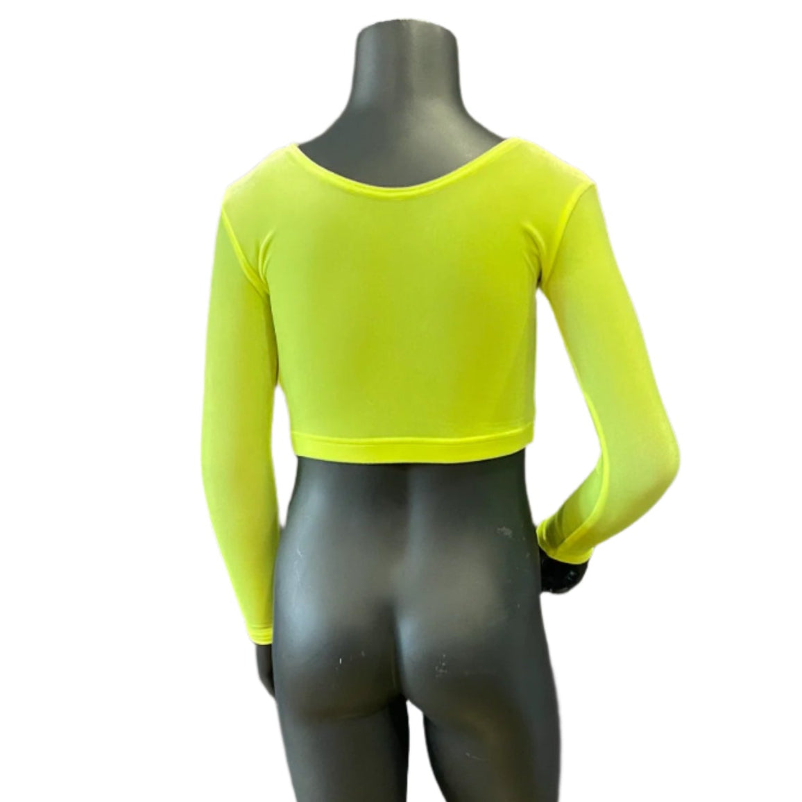 Jenetex Smooth Velour Long Sleeve Crop Top