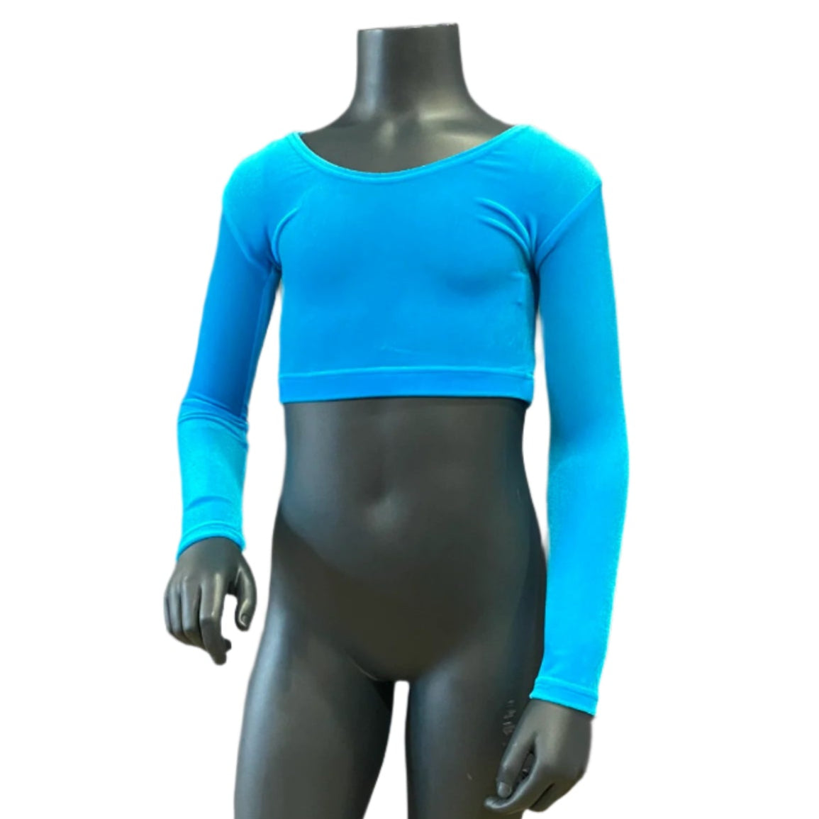 Jenetex Smooth Velour Long Sleeve Crop Top