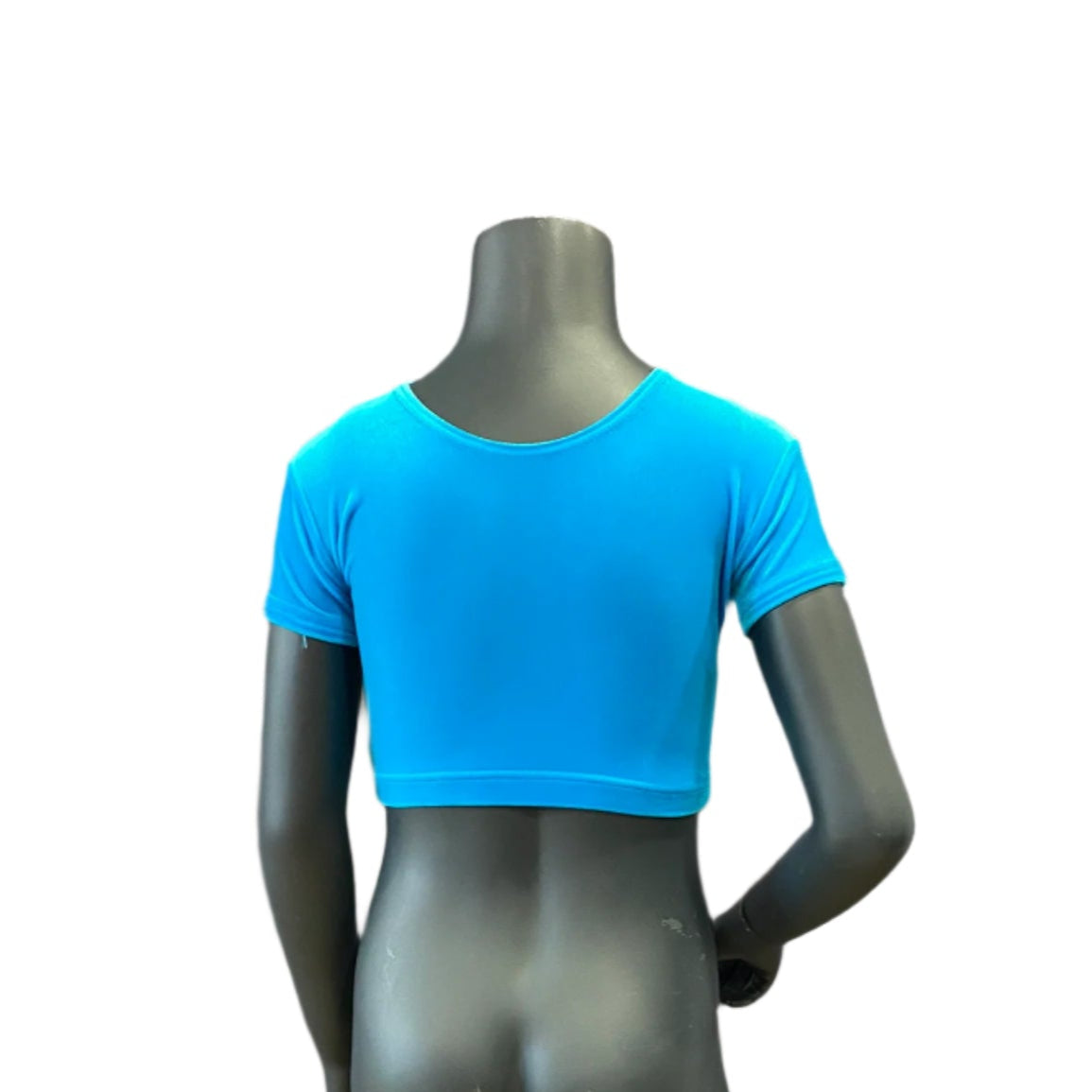 Jenetex Smooth Velour Cap Sleeve Crop Top