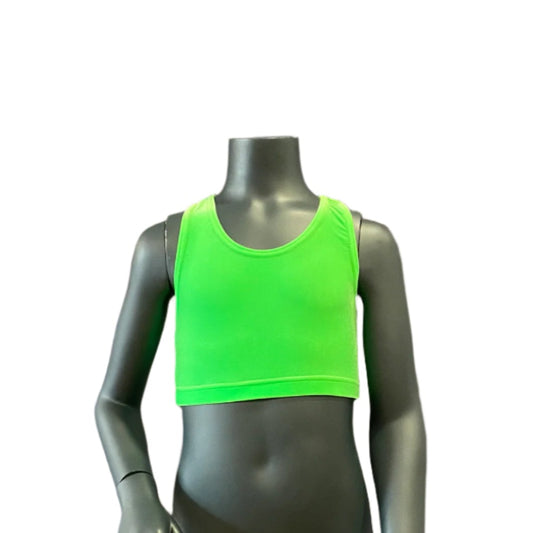 Jenetex Sleevless Smooth Velour Racer Back Crop Top