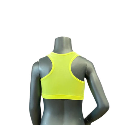 Jenetex Sleevless Smooth Velour Racer Back Crop Top