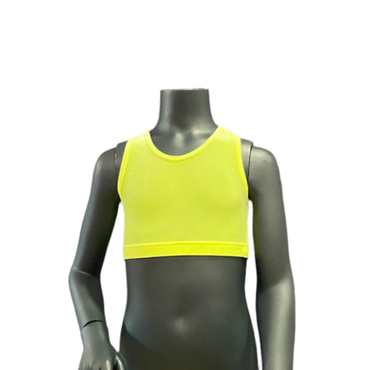 Jenetex Sleevless Smooth Velour Racer Back Crop Top