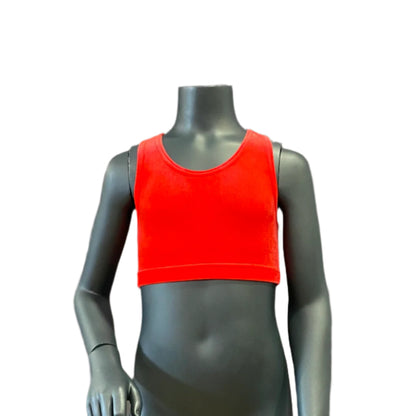 Jenetex Sleevless Smooth Velour Racer Back Crop Top