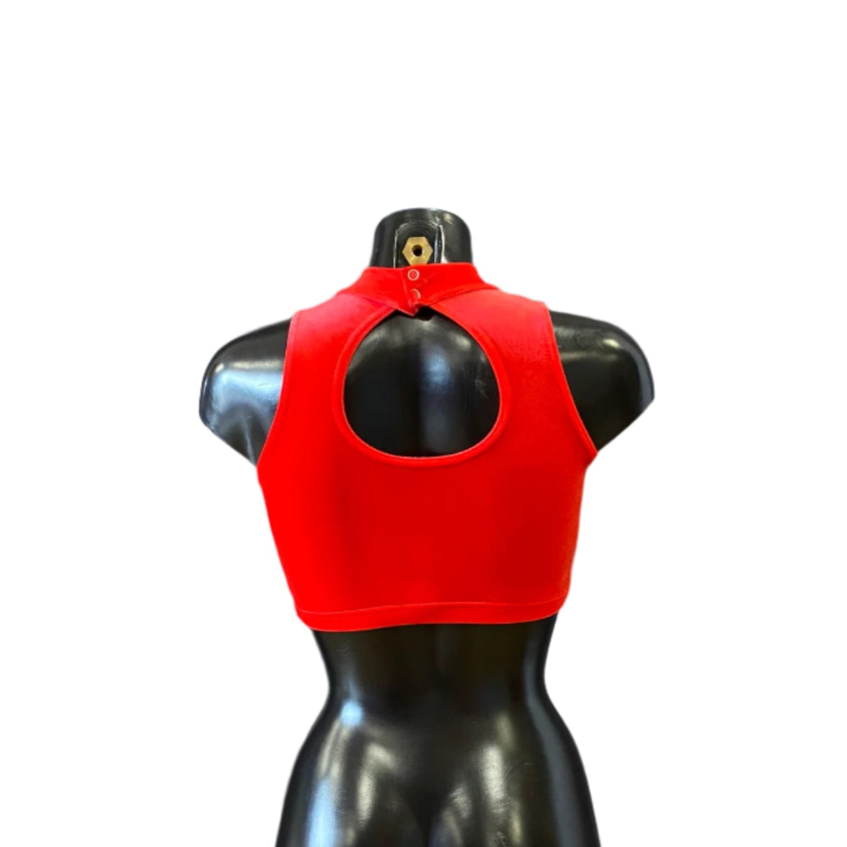 Jenetex Smooth Velour Turtle Neck Crop Top