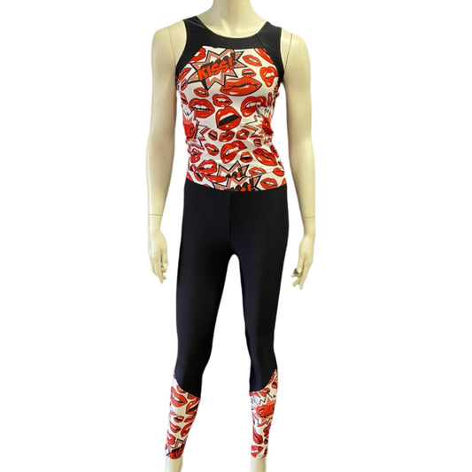 Jenetex "Kiss" Vest Top And Leggings