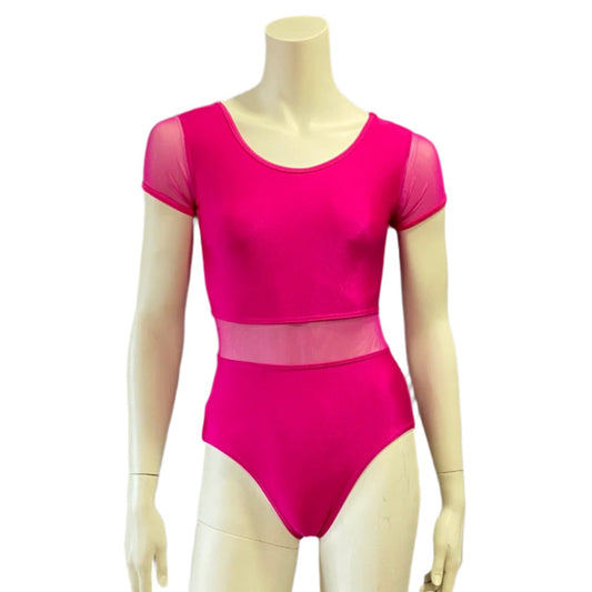 Cap Sleeve Mesh Leotard