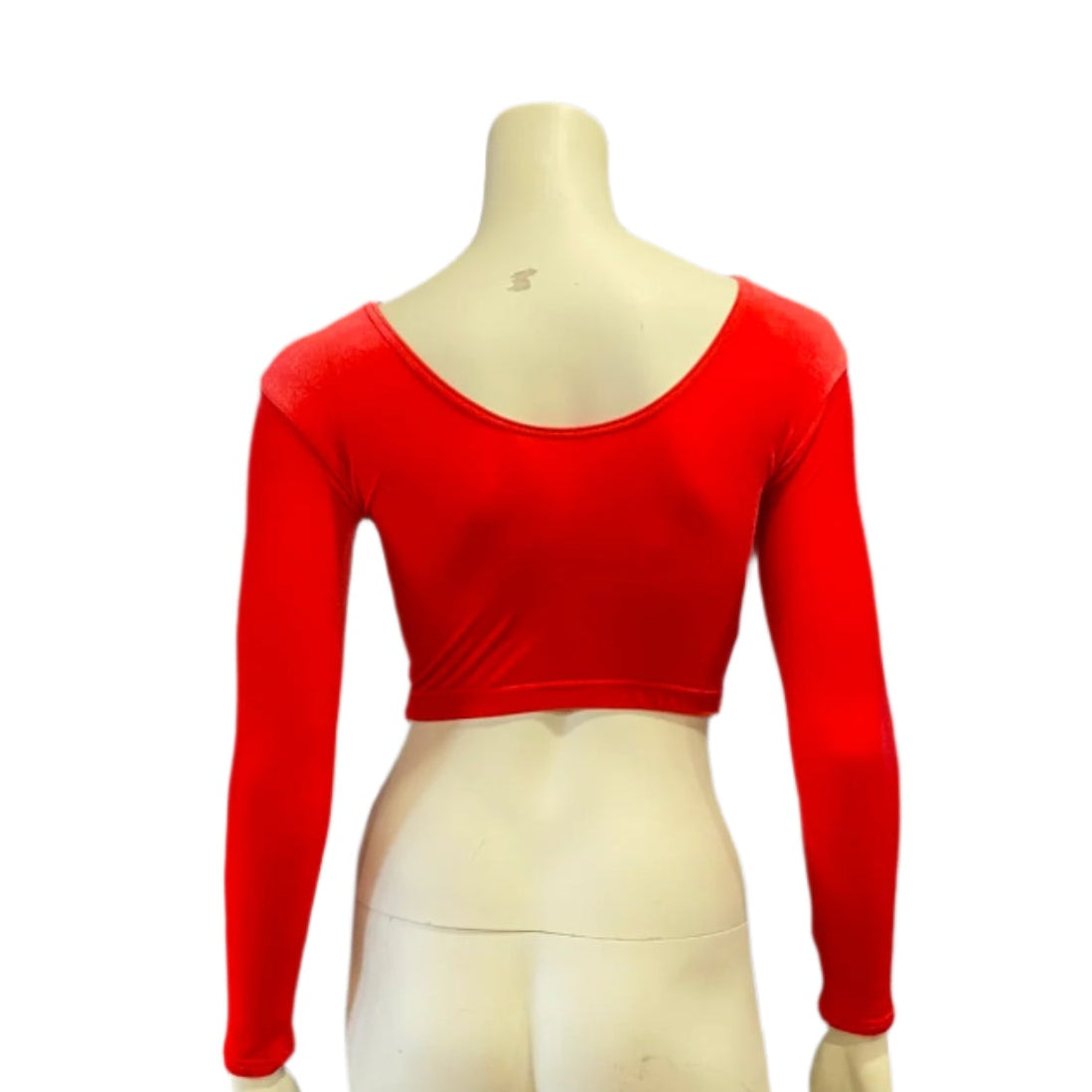 Jenetex Smooth Velour Long Sleeve Crop Top