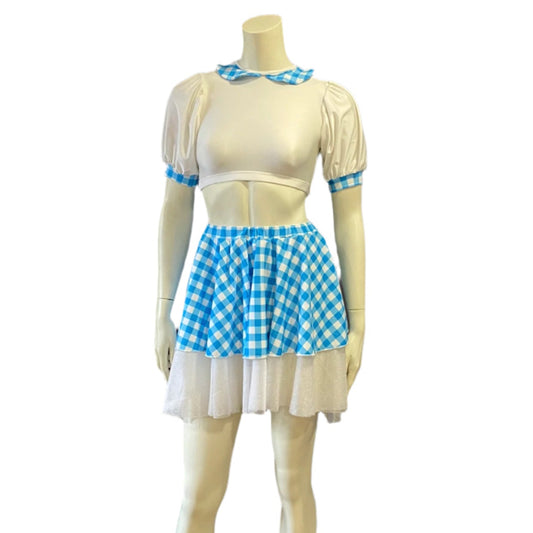 Jenetex Gingham Top & Skirt Set