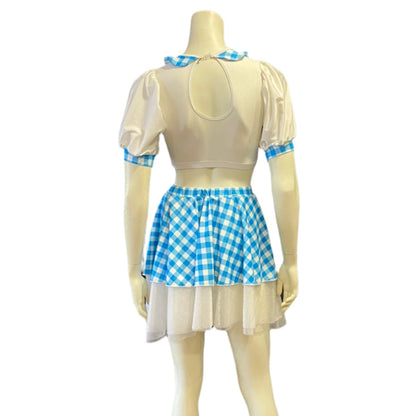 Jenetex Gingham Top & Skirt Set