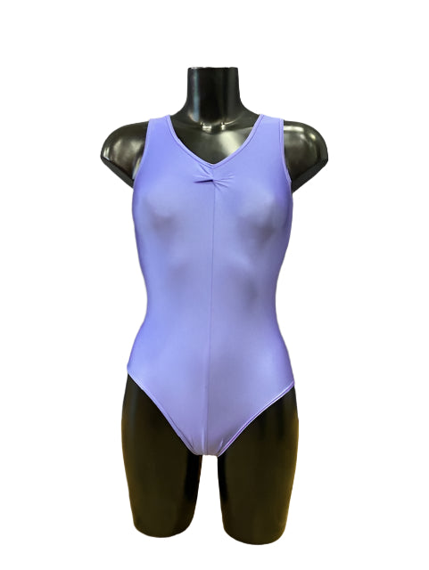 Jenetex Ruche Front Lilac Sleeveless Leotard