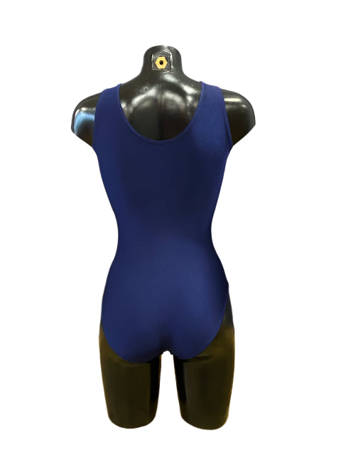 Jenetex Ruche Front Navy Vest Style Leotard