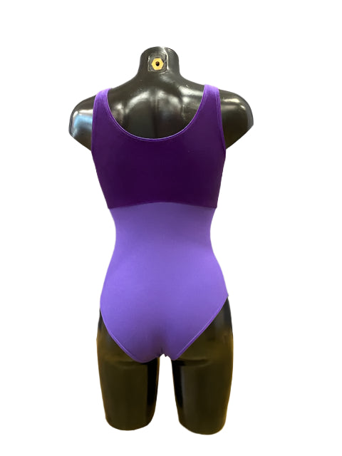 Jenetex Velour & Cotton Purple Leotard
